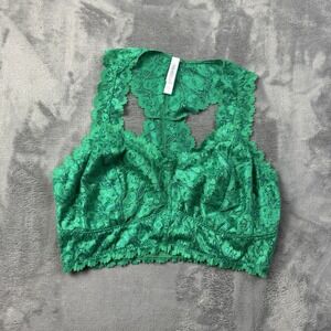 Zenana‎ Outfitters Bralette Womens Size XL Green Lace Feminine V-Neck Boutique